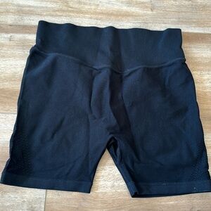 Victoria Secret PINK black bike shorts with cutout design Size Large
